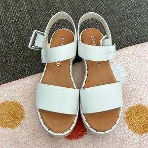 Gianni Bini Keegan Buckle Detail Espadrille Platform Sandals SIZE 8